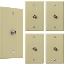 Newhouse Hardware 1-Port TV Cable Wall Plate, F Connector, for Coax Cable picture