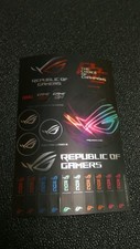 1 set Brand New Large genuine ASUS ROG Decals stickers Set. 21cm X 14cm picture
