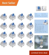Upgrade Your Gaming Setup: 108pcs Dustproof Blue Clicky Keyboard Switches picture