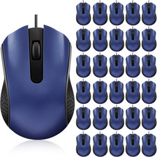 30 Pack USB Wired Mouse 3 Button Corded Computer Mice Bulk USB Mouse for PC Desk picture