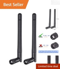Enhance Your Network with Dual Band 2-Pack WiFi Antennas - RP-SMA Male 3dBi Gain picture