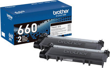 Genuine High-Yield Black Toner Cartridge Twin Pack TN660 2PK (TN6602PK) picture