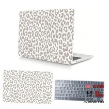 Compatible MacBook Neo Case 13 inch 2026 Model A3404 Light Gray Leopard Print picture