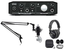 Mackie Podcast Podcasting Recording Bundle w/ Interface+Mic+Headphones+Boom picture