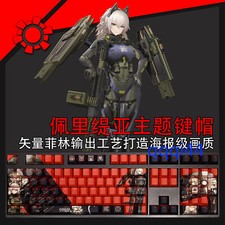 GIRLS' FRONTLINE 2:EXILIUM Peritya PBT RGB Keycaps For Cherry MX Keyboard 108Key picture