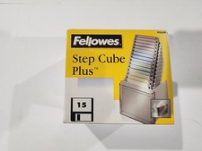 Fellowes Step Cube Plus 15 Disk Holder - 3.5