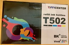OFFICENTER T502 Refill Ink Bottle Set BK 150mL+Vivid 80mL for Epson - NEW Sealed picture