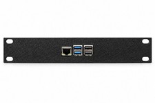 Raspberry Pi 5 Single Pi Rack Mount 10-Inch 1U Black PETG Mount Only picture