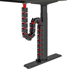 Under Desk Cable Management Spine, Screw On Vertebrae Cable Management for St... picture