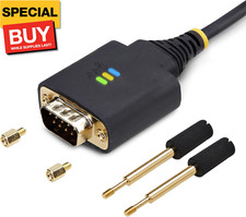 3ft (1m) USB to Serial Adapter Cable, COM Retention, FTDI, USB-A to DB9 RS232, I picture