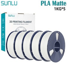 SUNLU 5x1KG Matte PLA 3D Printer Filament 1.75mm PLA Matte 5KG Matte Finish picture