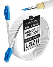 VANDESAIL OS2 Uniboot LC to LC Armored Fiber Patch Cable, 10M/32.8FT | Single... picture