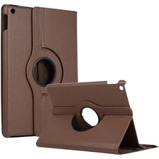 Leather Flip Rotating Portfolio Stand Case Cover BROWN for iPad 5/iPad 6 9.7