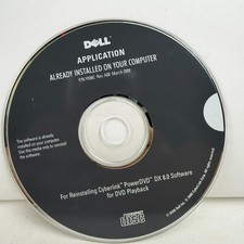 Dell Application Reinstall CD Cyberlink PowerDVD DX 8.0P/N Y938C Light Scratches picture