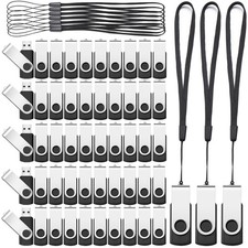 Aoriher 50 Pack USB 2.0 Flash Drives Bulk, Portable Thumb 128MB, Black picture