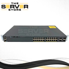 (AS IS) Cisco Catalyst 2960-X 24P GigE 4x1G SFP Switch F/B WS-C2960X-24TS-L picture