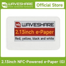 Waveshare 2.13inch NFC-Powered e-Paper (G), Red /Yellow/Black/White 4-color picture