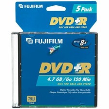 Fujifilm Media 7 DVD+R 4.7 GB 120 Minutes 16X Storage Media - 5 Pack picture