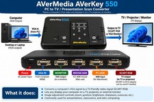AVerMedia AVerKey 550 PC to TV Converter VGA SCART Retro Computer Display Tested picture
