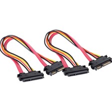 2PCS 22Pin(7+15Pin) SATA Extension Cable Male to Female for Hard Drive SSD Combo picture