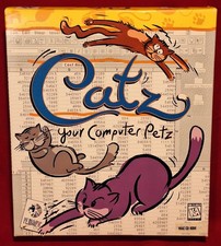 Catz Virtual Petz Game Vtg 1997 Windows 95 Rare Big Box PC CD-ROM CIB picture