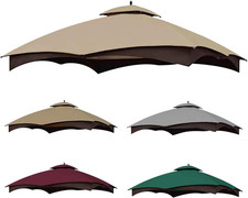 Light Beige Replacement Top Compatible with Lowe'S Allen Roth 10X12 Gazebo Model picture