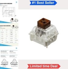 Mechanical Keyboard Switches 65 Pack Kailh Box Brown Tactile Plate Mount 3 Pin picture