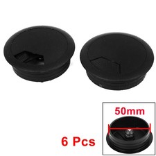 5 Pcs Plastic Computer Desk Tidy Grommet Cable Outlet Hole Cover 50mm picture