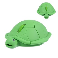Cute Green Turtle Shape Wireless Mouse Quiet Optical USB 1600 DPI 3 Buttons PC picture