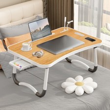 Foldable Laptop Desk – USB Light, Fan, Cup Holder, Handle & Tablet Slot picture