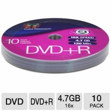 New Color Research DVD+R 10-Pack - 10-Pack, 16X, 120 mins, 4.7GB picture