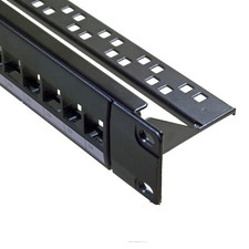 Blank 24 Port Patch Panel Rackmount with Backbar Wire Manager - USA Seller picture