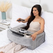 Reading Pillow Gaming – Extra Large Lap Desk & Arm Rest W/ Cup & Phone Holder picture