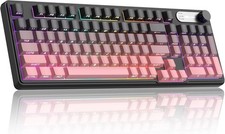 MageGee GK960 Wireless Gaming Keyboard, Side Printed Keycaps - Black/Pink picture