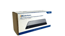 Cable Matters 201054 USB-C Dual 4K DisplayPort Dock 80W PD Open Box (CI) picture