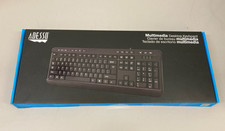 Adesso Easy Touch 132 Wired Multimedia Desktop Keyboard (USB) Model AKB132UB NIB picture