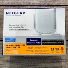 NETGEAR WGPS606 54 Mbps Wireless Print Server With 4 Port Switch Unused picture