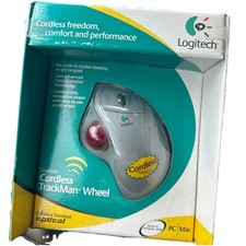 Logitech Cordless TrackMan Wheel Trackball PC Mac Brand New Computer Mouse VNTG picture