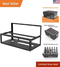 8GPU Open Air Mining Rig Frame - Superior Cooling & Sturdy Steel Construction picture