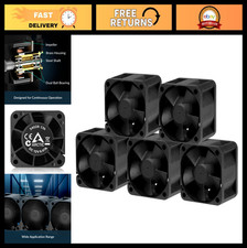 40x40x28mm PWM Fan (5 Pack) - 1400-15000 RPM, 12V DC, 4-Pin Connector, Black picture