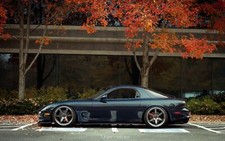 Cars mazda rx 7 side view fd fd 3s Desk Mat Stitched picture