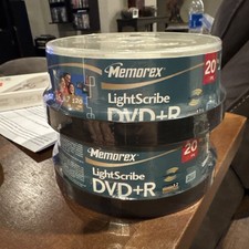 TWO Memorex LightScribe DVD+R Blank Discs 40 Discs (total)  4.7GB 120 Min 16x picture