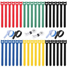 BALABALA 100PCS Cable Ties 6 Inch, Reusable Hook and Loop Straps for Cord Manage picture