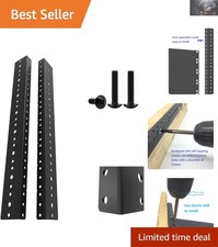 Portable 8U Rack Rails Set - Effortless Installation for Home and Office Servers picture