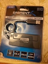 SABRENT 4 Port USB 3.0 Hub with Individual LED Lit Power Switches picture