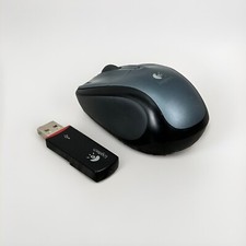 Logitech M-RBS136 Travel USB Wireless Optical Mouse in Grey w/ Receiver Tested picture