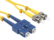 1m OS2 SC to ST UPC Duplex Corning Fiber Optic Cable SingleMode 9/125 OFNR Ra... picture
