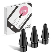 Penstudio Replacement Tips for Apple Pencil Pro/1st/2nd &USB-C | 3 Pack | Black picture