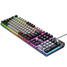 Gaming Keyboard Wired E-Sports Key Board RGB Backlit Computer Keyboard Square... picture