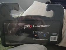  2 in 1 Car Steering Wheel Desk | Steering Wheel Tray for Laptop Car Black picture